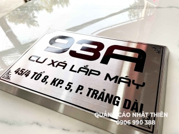 Bảng số nhà inox